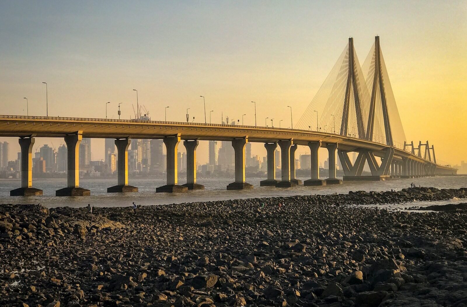 brown bridge during golden hour